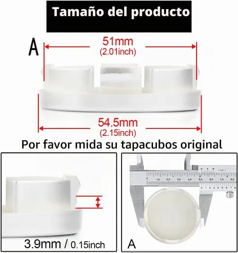 Vista 3 de 4 piezas de tapas centrales de 2.15 pulgadas para aros, compatibles con tapas centrales para aros de Ford Edge Escape Focus Fusion C-Max, reemplazo