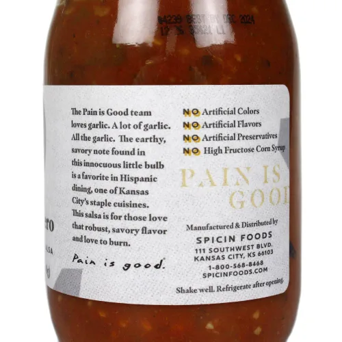 Vista 3 de Pain is Good - Salsa de ajo habanero - 15.5 onzas - Fabricado en Estados Unidos con pimientos de cayena y habanero - Todos los ingredientes