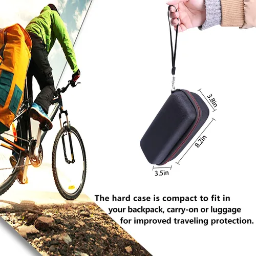 Vista 3 de LTGEM - Funda para altavoz Bluetooth portátil JBL Flip 4/3/Grip Hard EVA Shell, Water-Resistant, Shock Protection, Scratch-Resistant Interior, 2.