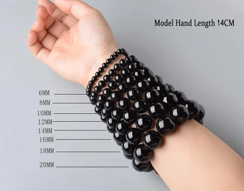 Vista 9 de Dczosily Pulsera de ónix natural para hombres y mujeres, hecha a mano, pulsera elástica con cuentas de ágata de cristal, joyería curativa