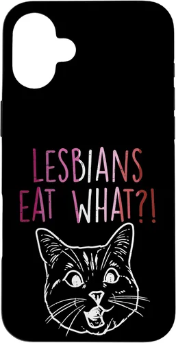 Vista 23 de Lesbians Eat What Sorprised Cat Funny LGBT Gay Pride - Carcasa para iPhone 16