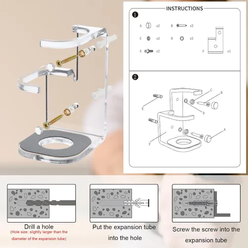 Vista 5 de Cosmos Soporte de montaje en pared para sables de luz acrílicos, soporte para sable de luz con almohadilla protectora para sable de luz vertical