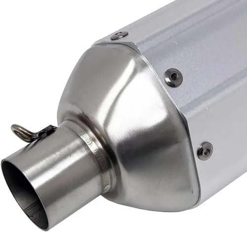 Vista 5 de MMG - Silenciador con sistema de escape, GY6 125cc/150cc, plateado metálico
