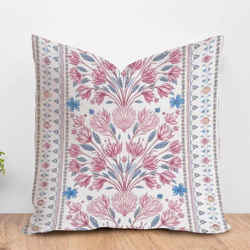 Vista 27 de ArogGeld Funda de cojín con flores verdes y blancas con flores grises y negras y hojas verdes en estilo chinoiserie, funda de almohada cuadrada