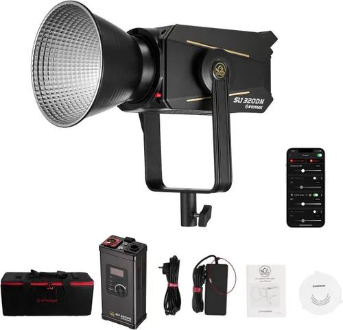 Vista 8 de IFOOTAGE Luz de video LED SL1 220DN, iluminación LED continua con luz diurna de 5600 K, CRI 98+, brillo 42000lux @ 3.3 ft, 8 efectos de luz, control