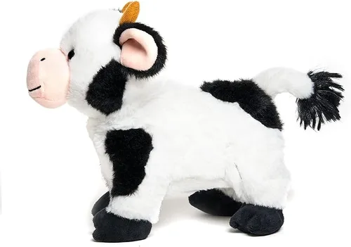 Vista 8 de Cuddle Barn Barnyard Buddies - Peluche animado de vaca que se mueve, Moos, canta, 10 pulgadas
