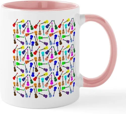 Vista 29 de CafePress Peace Love - Taza de café de cerámica para ukelele (11 oz (11.0 fl oz)