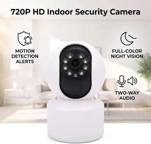Vista 3 de Indoor Security Camera, 720P HD WiFi Home & Pet Camera