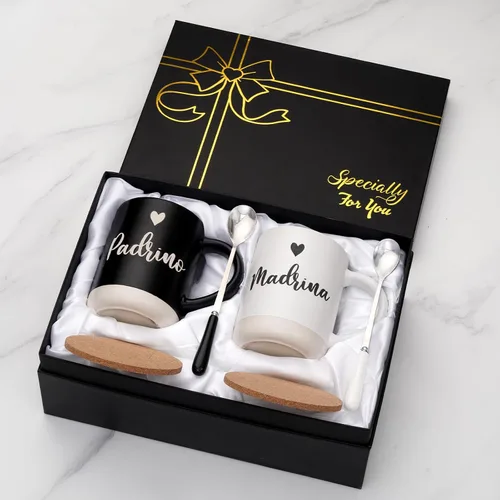 Vista 8 de Cabtnca Regalo de propuesta de padrinos, regalo de propuesta de padrinos, tazas Padrino Madrina, regalos de cumpleaños de Navidad para padrinos