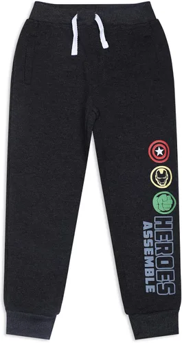 Vista 5 de Marvel Avengers Hulk, Captain America and Iron Man Boys Joggers 2 Pack for Toddler and Little Kids BlackGrey
