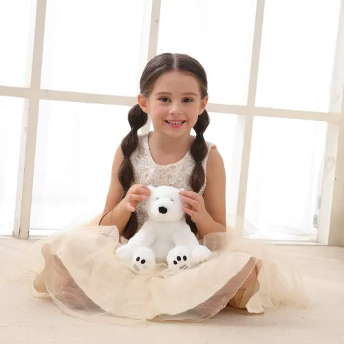 Vista 6 de Apricot Lamb Toys Oso Polar Blanco de Peluche Animal de Peluche Suave y Tierno Perfecto para Niños