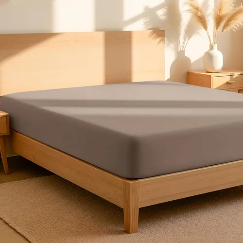 Vista 14 de Bare Home Sábana bajera ajustable 100 % algodón orgánico Twin, tejido de percal crujiente, ligera y transpirable, sábana bajera de bolsillo profundo