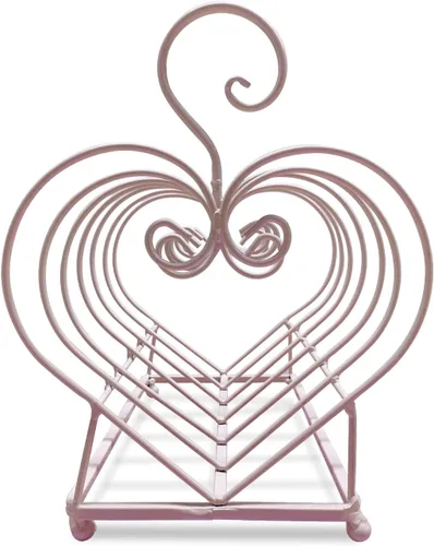Vista 3 de Love Shape - Soporte de placa de metal para 6 lugares, con mango extraíble, color rosa