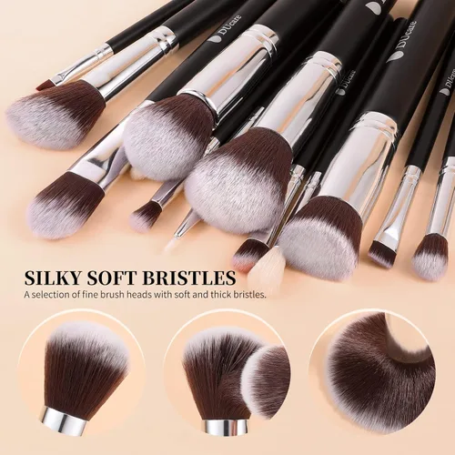 Vista 2 de DUcare Brochas de maquillaje + limpiador de brochas de maquillaje