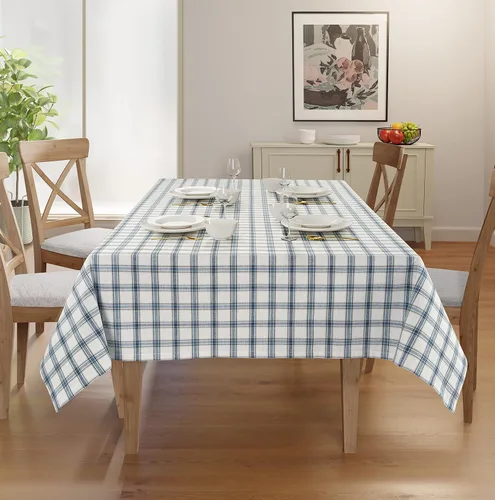 Vista 25 de Mantel de mesa rectangular - Cubierta de mesa - Algodón con costura mitrada - Fundas de mesa a cuadros para cocina, comedor, bodas, decoraciones