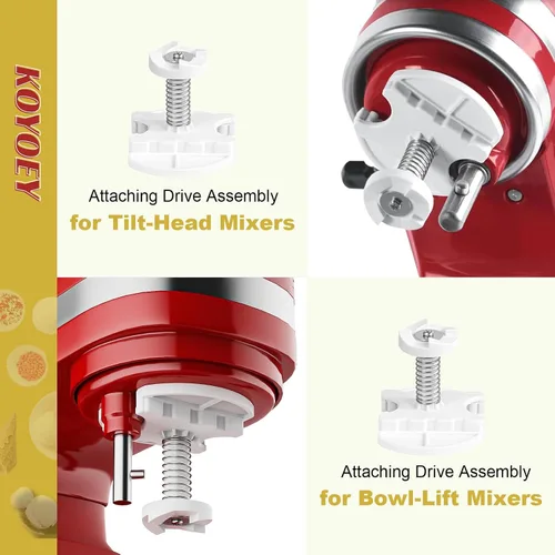 Vista 5 de Accesorio para máquina de helados para Kitchenaid, Compatible con mezcladores de pie KitchenAid de 4.5-5QT/5.5-6 Quart, Accesorios y complementos