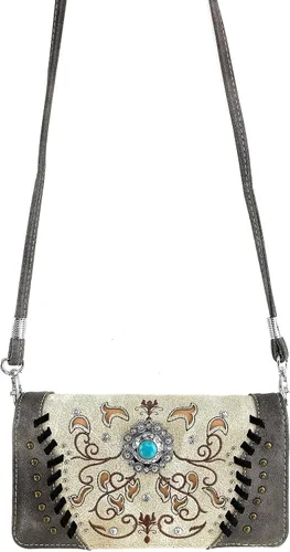 Vista 3 de Zelris Spring Bloom Western Concho - Cartera cruzada para mujer