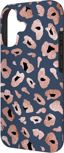 Vista 2 de Rose Leopard Print Blue Cheetah Jaguar Pattern Case for iPhone 17