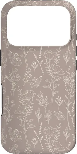 Vista 30 de Butterfly Meadow - Carcasa para iPhone 16, diseño botánico de flores silvestres