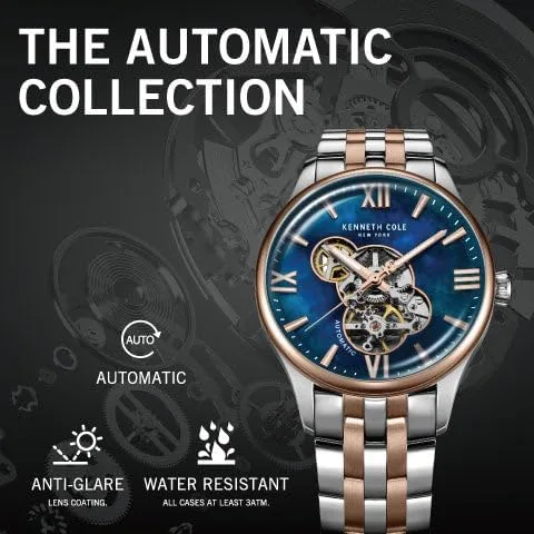 Vista 7 de Kenneth Cole New York Luxury Watch for Men, Automatic Movement, Water Resistant, Sophisticated & Sleek Design