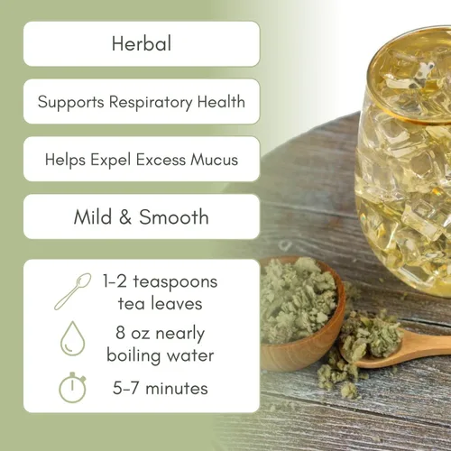 Vista 3 de Té orgánico de hojas sueltas de gordolobo - Bolsa de 1 oz (aproximadamente 15 porciones) Full Leaf Tea Co.