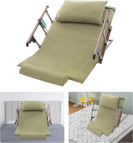 Vista 4 de Respaldo de cama ajustable de elevación eléctrica con control remoto, silla de descanso para sentarse para soporte lumbar de cuello, ayuda a