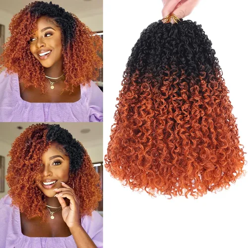 Vista 32 de COOKOO 6 pulgadas 8 paquetes Cabello de Ganchillo Pre-enrollado Yanky Twist para Mujeres Negro Natural Mini Passion Twists Pre-retorcido Cabello