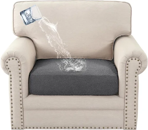 Vista 15 de H.VERSAILTEX Fundas Impermeables para Cojines de Asiento de Sofá, Fundas de Sofá para Asientos, Protectores Antideslizantes para Cojines de Sofá
