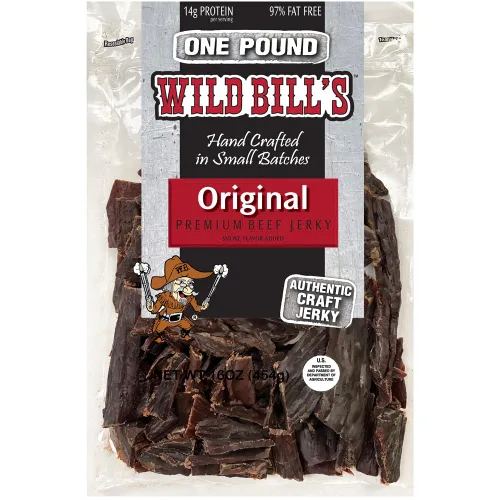 Vista 5 de Wild Bill's Carne Seca de Res Ahumada con Hickory del Frasco Paquete de 2 Onzas (3 unidades)