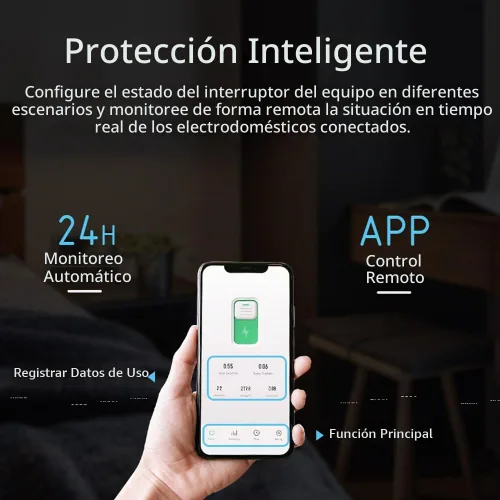 Vista 4 de TONGOU - Interruptor inteligente DIY 1P+N Wi-Fi, funciona con Alexa y Google Assistant para control de voz, 6A con monitor de energía, control