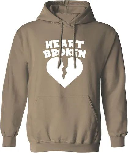 Vista 4 de zerogravitee Sudadera con capucha para adultos con corazón roto Negro