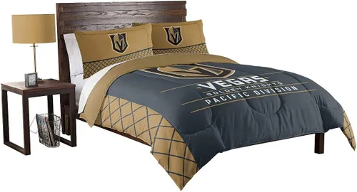 Vista 29 de Juego de edredón y funda de almohada para cama individual o matrimonial/queen, con licencia oficial de la NHL