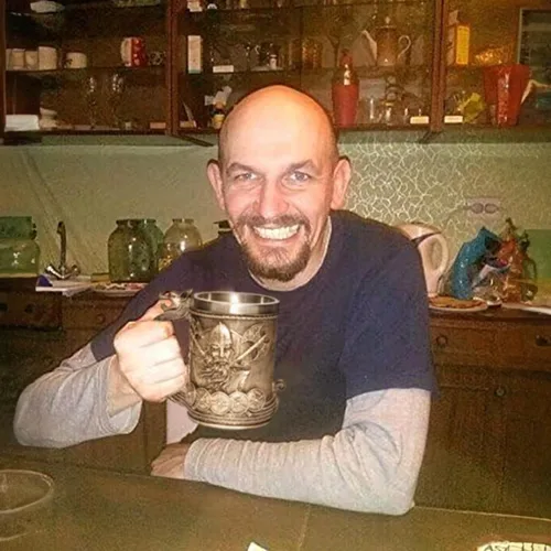 Vista 5 de CHICVITA Taza de cerveza vikinga con mango de dragón, taza de café, 18 Marrón