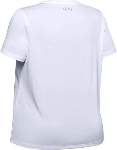 Vista 5 de Under Armour - Camiseta UA Tech de manga corta y cuello en V para mujer, unicolor