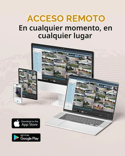 Vista 3 de Sistema de cámara de seguridad PoE de 5MP para exteriores con disco duro de 2 TB, PD54A0408-5M2-1