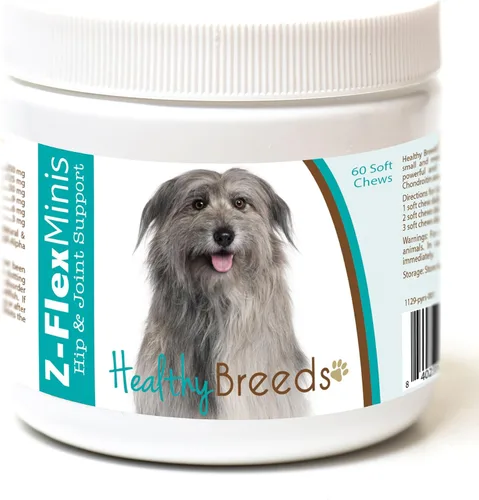 Vista 90 de Healthy Breeds Affenpinscher Z-Flex Minis - Masticables suaves para cadera y articulaciones, 60