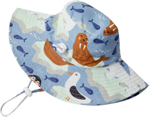 Vista 3 de Sombrero de sol para bebé, sombreros de pescador para niños, protección solar de verano, sombreros de playa para niños, sombrero de ala ancha