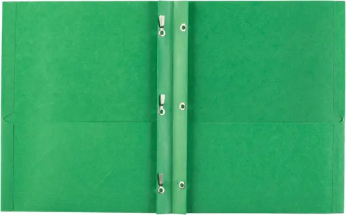 Vista 8 de Avery Two Pocket Folders with 3 Prong Fasteners, Holds 70 Sheets, 25 Green Folders (47977) (Pack of 5)