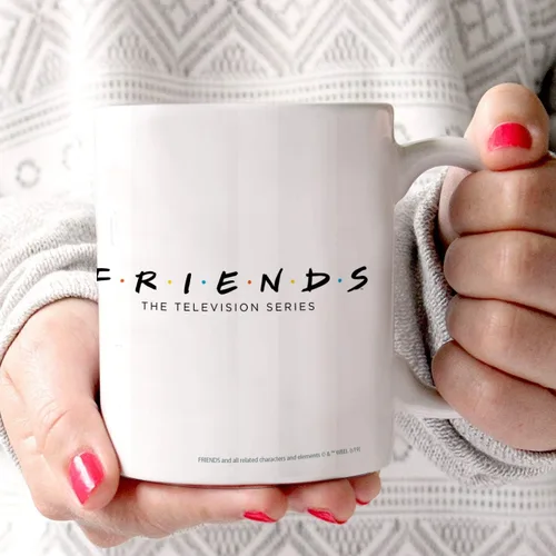 Vista 418 de Trend Setters Friends the Television Show – 25 años – Mercancía oficial – Taza de café o té de cerámica blanca de 11 onzas – perfecta para regalar