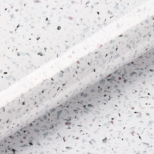 Vista 4 de Livelynine Papel de contacto de granito blanco para encimeras, impermeable, despegar y pegar, encimeras, papel tapiz para cocina, envoltura