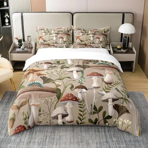 Vista 19 de Castle Fairy Juego de funda de edredón con estampado de leopardo, 100 % algodón natural, juego de funda de edredón de guepardo africano con 1 funda