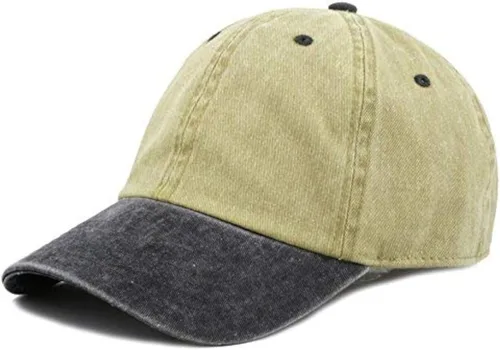 Vista 9 de The Hat Depot 100% algodón pigmento teñido de perfil bajo sombrero de papá seis panel casquillo 1. Negro.