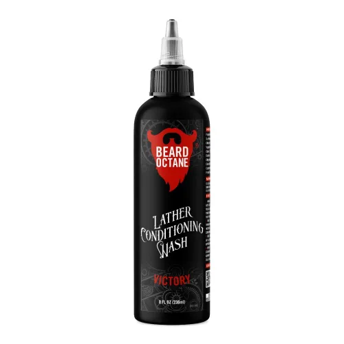 Vista 4 de Beard Octane Lavado de barba para hombres – Barbershop (Barbershop Colonia) – Champú diario suave para barba con manteca de karité – Limpia sin