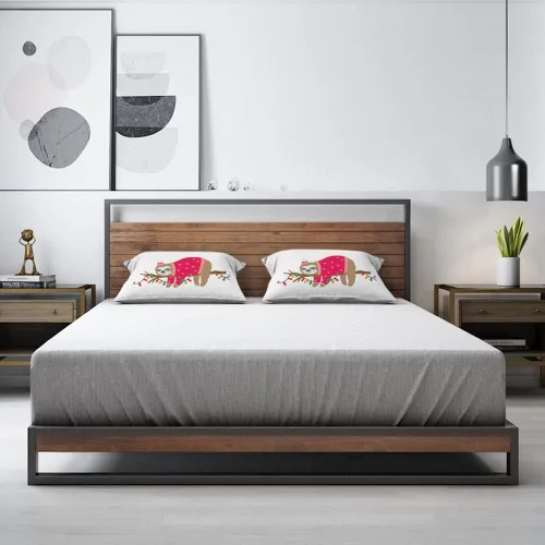 Vista 4 de AOYEGO - Funda de almohada decorativa para sofá y cama con diseño de perezoso navideño, suéter rojo, rama de árbol, fundas de almohada rectangulares