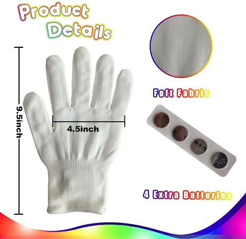 Vista 7 de Regalos geniales de 12 colores, guantes LED, juguetes para niños de 13 años en adelante, para niños, niñas, adultos, adolescentes, guantes
