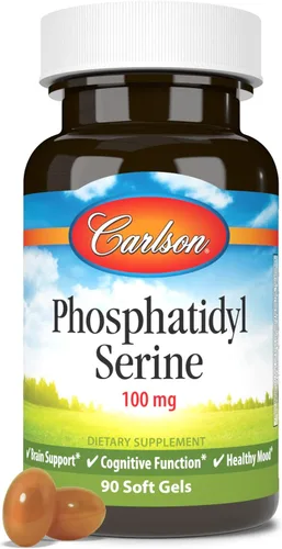 Vista 5 de Carlson - Fosfatidilserina, 100 mg, sin OMG, función cerebral, 90 cápsulas blandas
