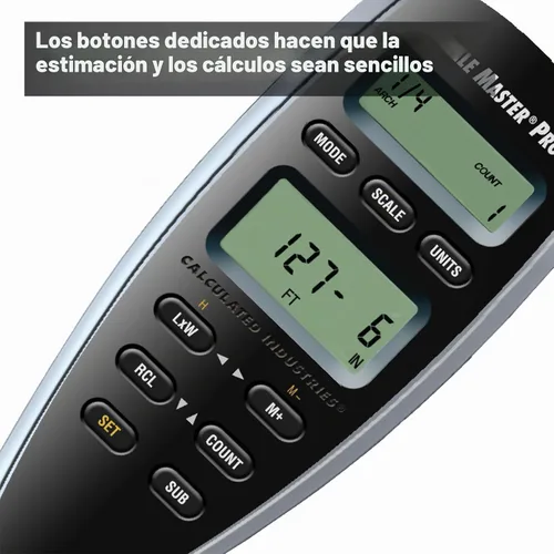 Vista 6 de Calculated Industries Scale Master Pro Medidor Digital de Planos de 7.3 Pulgadas (6025) 72 básculas imperiales y métricas integradas de EE. UU., 6