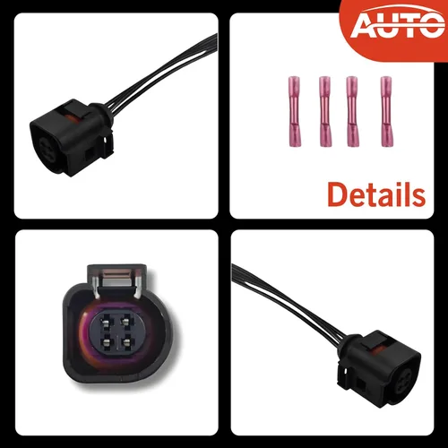 Vista 3 de Conector de sensores de temperatura del refrigerante del motor automotriz compatible con Jetta 2000-2014 Passat 1998-2005 Golf & GTI 2000-2014