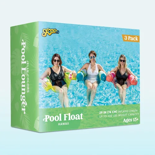 Vista 9 de SLOOSH Inflatable Pool Noodle Chair, 3 Packs Pool Floats Noodle Sling Floatie, Swimming Party Floating Chair for Adult Party Summer Water Fun