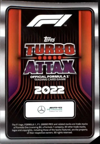 Vista 2 de 2022 Topps Turbo Attax F1 Mirror Foil Pink Racing #290 Lewis Hamilton Mercedes Official Formula 1 Trading Card